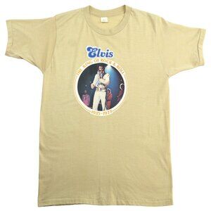 Elvis The King Of Rock & Roll 1977 Vintage T Shirt Size LARGE Boxcar Factors Etc